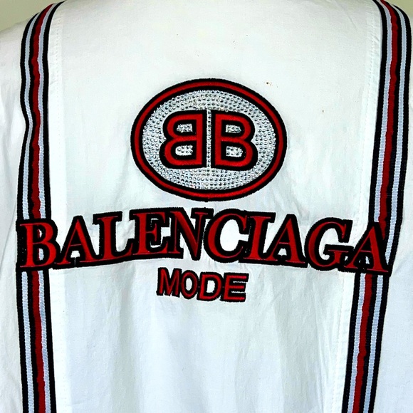 BALENCIAGA BUTTON DOWN SHIRT IN WHITE - Picture 6 of 11